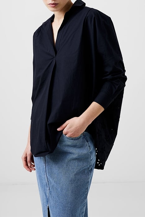 BRODERIE MIX L/S POPOVER BLACK 4