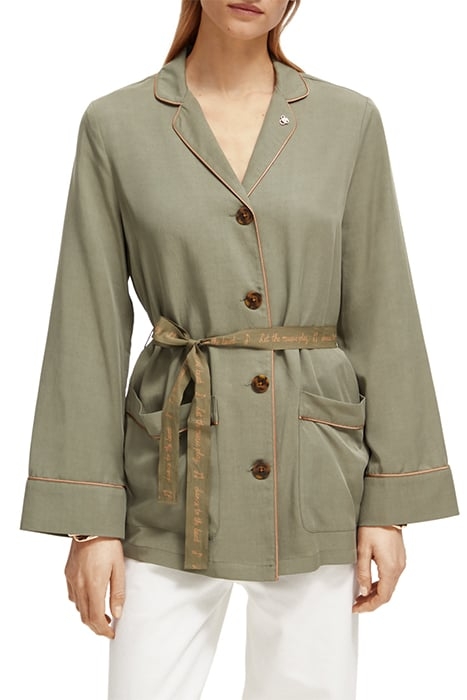 PYJAMA LOOSE FIT BLAZER ARMY GREEN 1