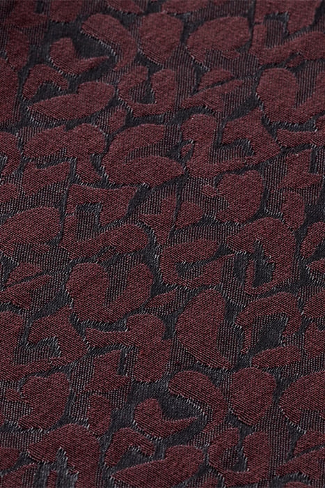 ONE SHOULDER MINI DRESS LEOPARD JACQUARD BORDEAUX 8