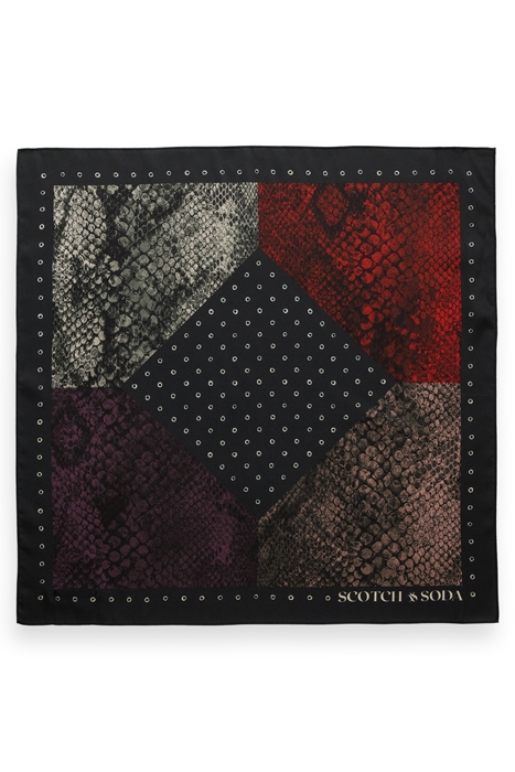 PRINTED SQUARE SCARF SNAKE MULTI 4