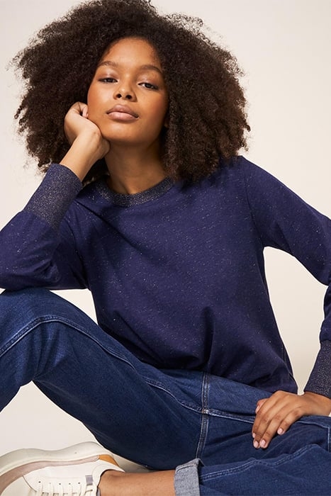 FRANKIE SPARKLE TOP DARK NAVY 4