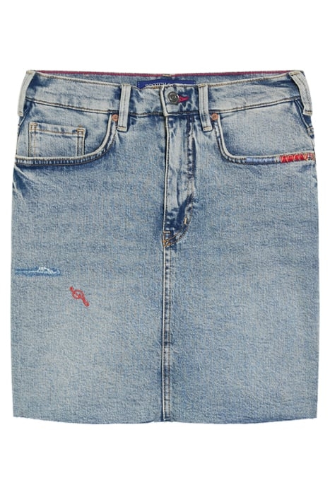 DENIM MINI SKIRT WITH PREMIUM WASH DANCE IT OUT 5