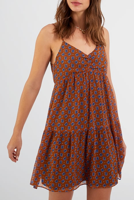 BLACK STRAPLESS LEAF PRINT DRESS 4