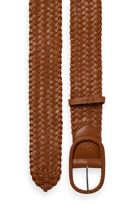 BRAIDED WAIST BELT TAN 4