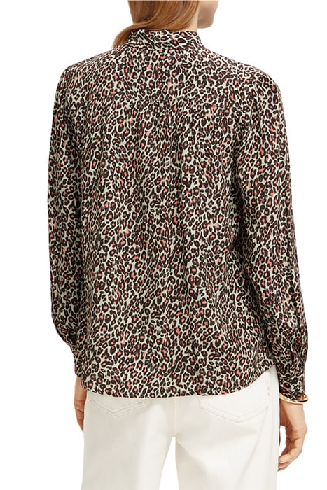 SHIRT WITH TIE NECK CREATURES OF THE NIGHT FIELD GREEN 2