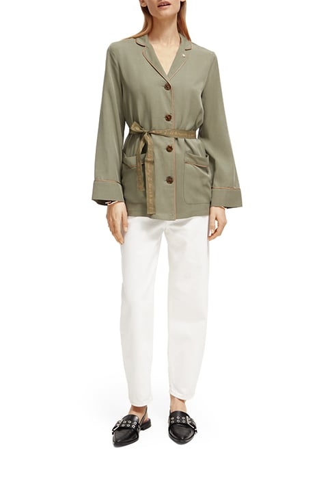 PYJAMA LOOSE FIT BLAZER ARMY GREEN 2