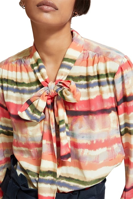 SHIRT WITH TIE NECK PSYCHEDELIC STRIPE 6