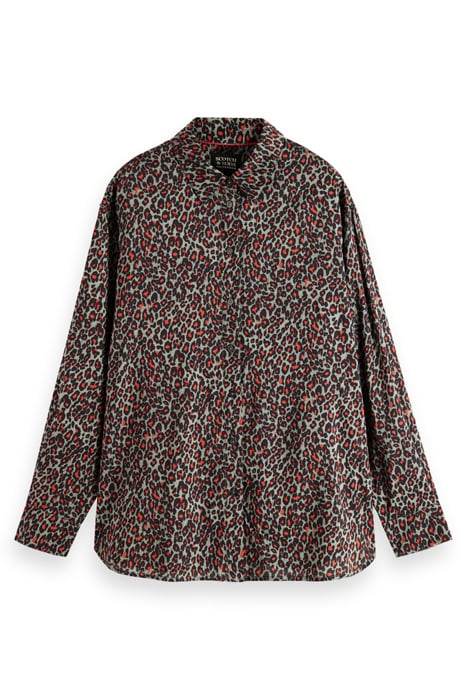 OVERSIZED SHIRT WITH PRINT CREATURES OF THE NIGHT FIELD GREE 4