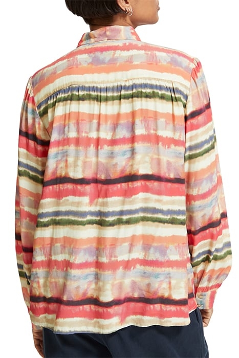 SHIRT WITH TIE NECK PSYCHEDELIC STRIPE 2