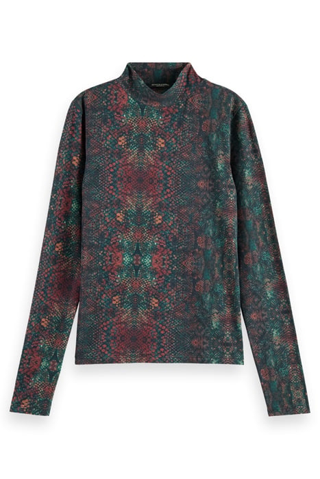 ALL OVER PRINTED MOCKNECK LONG SLEEVED SHIRT SNAKE 4