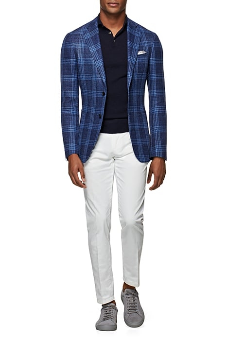 MID BLUE CHECKED HAVANA BLAZER 5