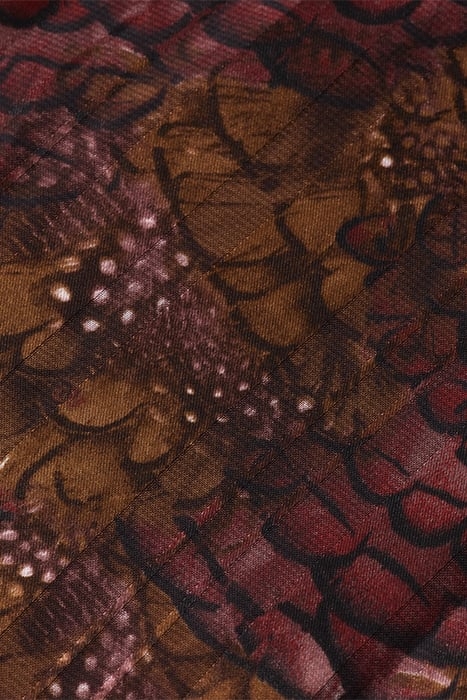 ASYMMETRIC WRAP DRESS FEATHER BORDEAUX 7