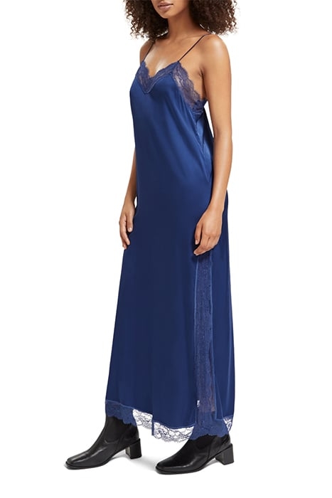 CAMI MAXI DRESS WITH LACE DETAIL DUTCH BLUE 5
