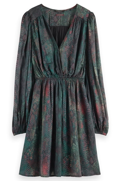 BALLOON SLEEVE MINI DRESS SNAKE 4