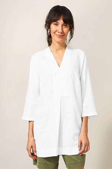 MARIANNE LINEN TUNIC WHITE 1