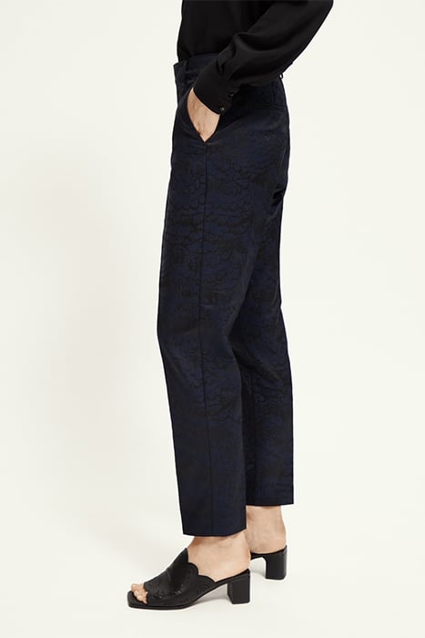 LOWRY - MID RISE SLIM LEG FEATHER JACQUARD PANTS FEATHER JAC 6