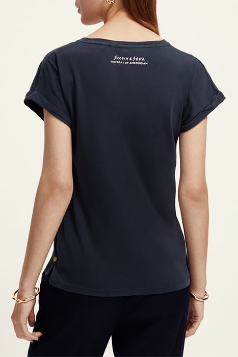 GRAPHIC PRINT T-SHIRT WASHED NAVY 2