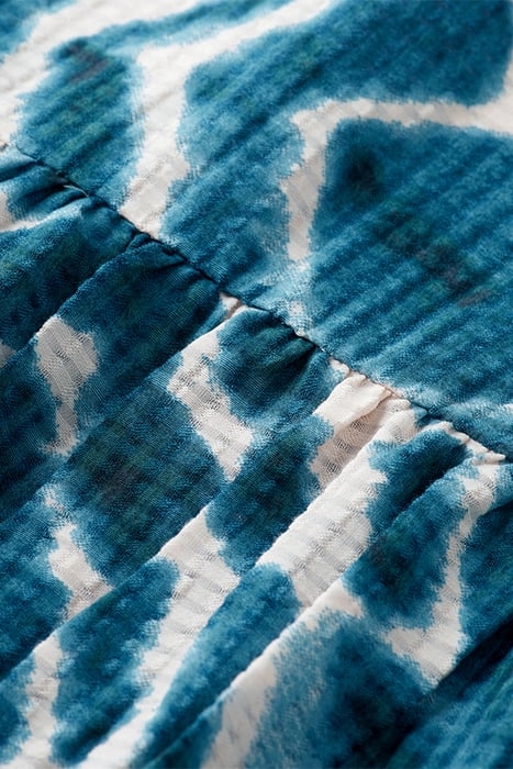 MAXI WAISTED DRESS DISCO TIE DYE BOTTLE GREEN 7