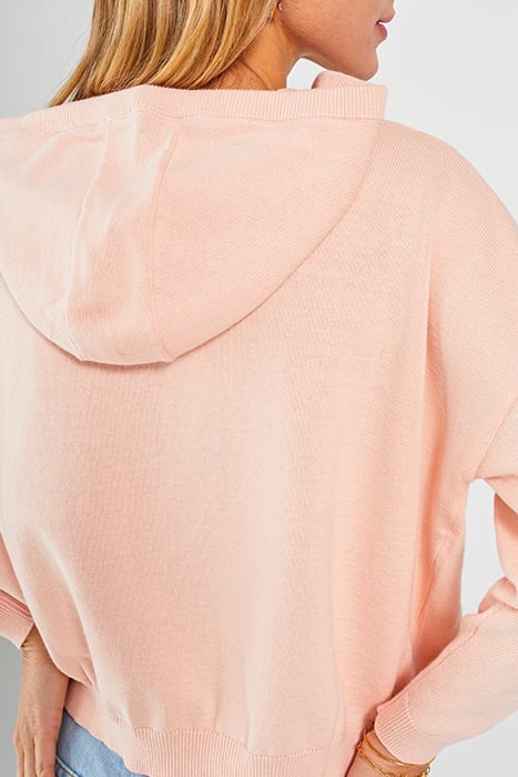 PINK KNIT XL CHEVRON HOODED CARDIGAN 4