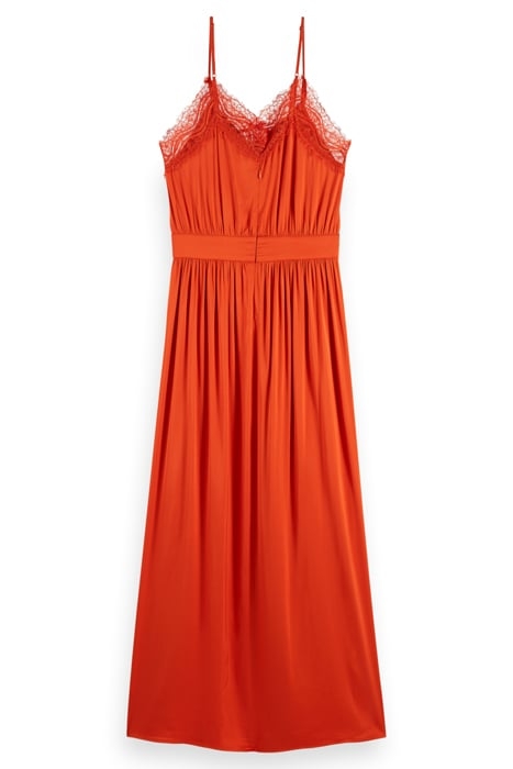 WAISTED CAMI DRESS RED SKIES 5