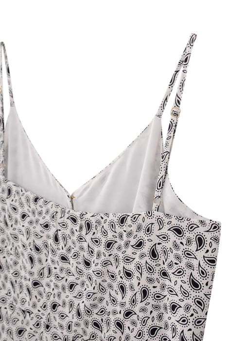 CASHMERE PRINT WHITE DRESS 3