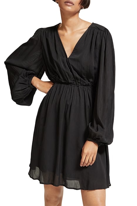 BALLOON SLEEVE MINI DRESS EVENING BLACK 1