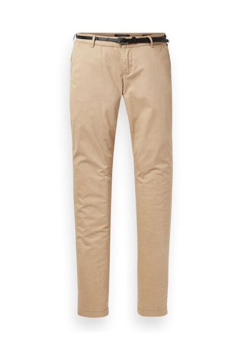 ESSENTIALS-MEDIUM WEIGHT PIMA COTTON STRETCH CHINO,WITH BELT 1