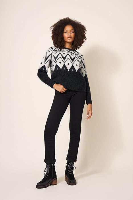 BLACK FAIRISLE JUMPER BLACK 2