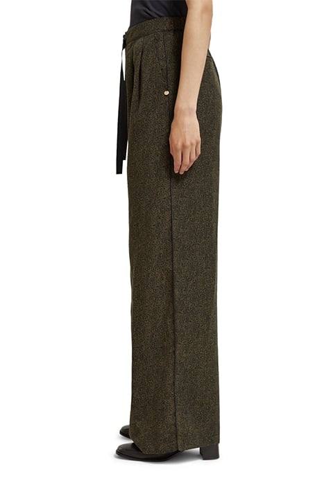 ELENI - HIGH RISE WIDE LEG PYJAMA PANTS LEOPARD SPOT GREEN 6