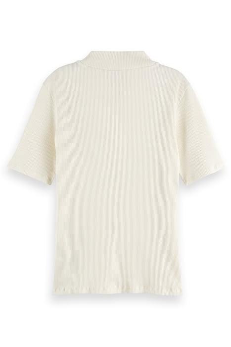 MOCK NECK RIBBED SLIM-FIT TOP SOFT ICE 7