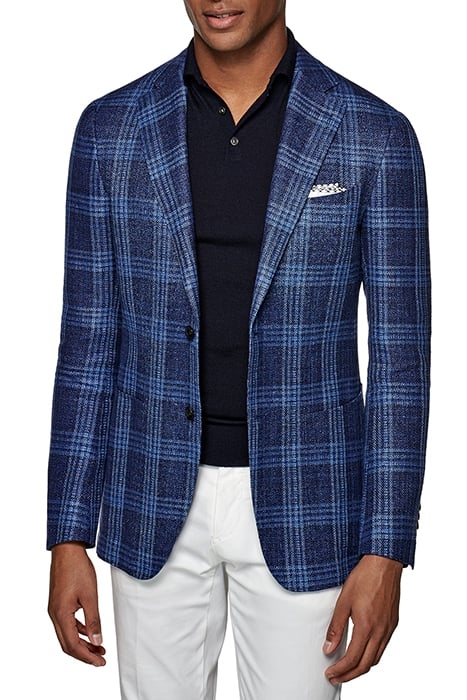 MID BLUE CHECKED HAVANA BLAZER 1