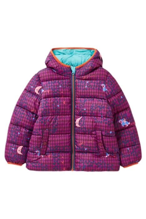 QUILTED PRINTED PUFFER JACKET PINK PRINTED 1