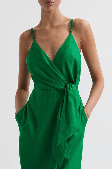 ESME-LINEN DRESS GREEN 4