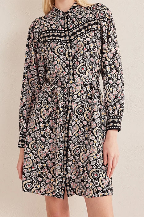 MINI SHIRT DRESS BLACK, TROPIC CHARM 1