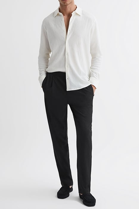 HIROSHIO-TEXTURED TAILORED PANTS BLACK 3