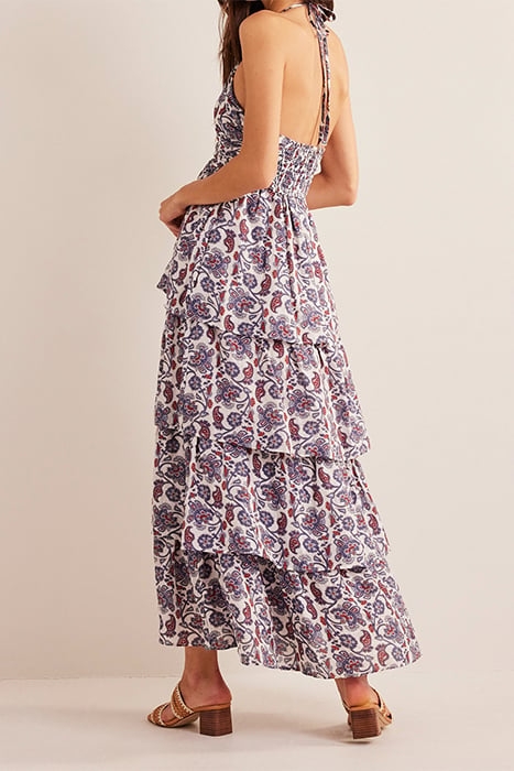 RUCHED TIERED MAXI DRESS NIGHTSHADOW BLUE 2