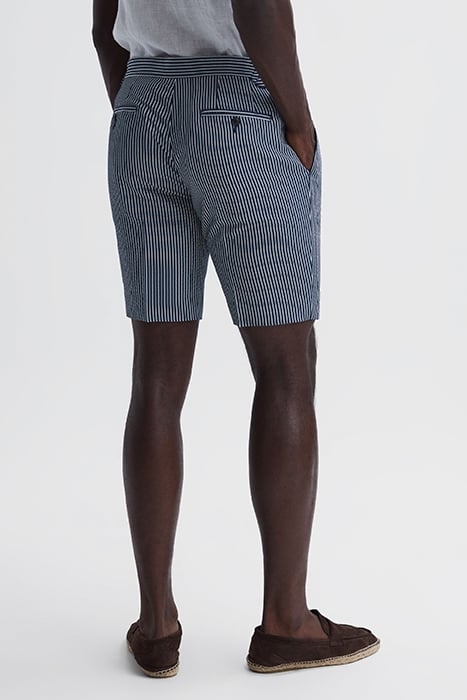 ARCHIE-FINE SHORTS NAVY/WHITE 2