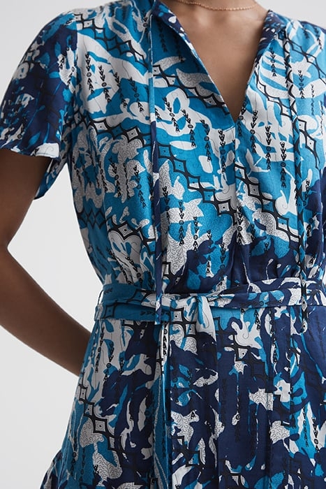 POSEY DITSY MINI DRESS — BLUE 7