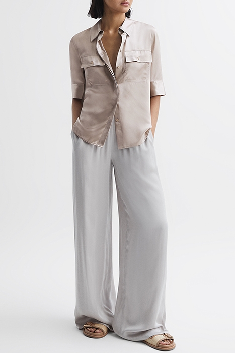 AUBREY-SHORTS BUTTON-DOWN SHIRT CHAMPAGNE 2