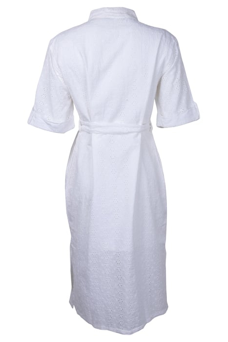 BRODERIE SHIRT DRESS MIDI WHITE 2