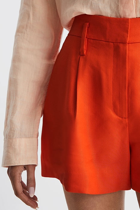 HOLLIE-PLEAT SHORTS ORANGE 6