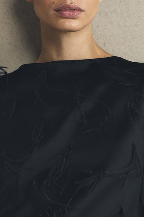 DAISY-FEATHER BLOUSE BLACK 5