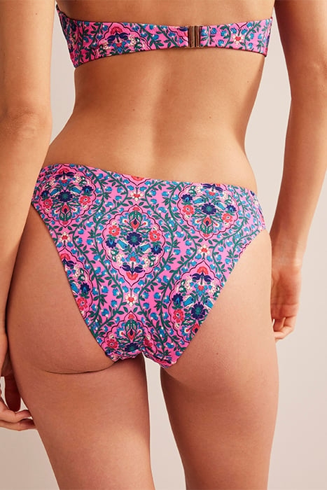 CURVED-TOP BIKINI BOTTOMS FESTIVAL PINK, VINE TERRACE 2