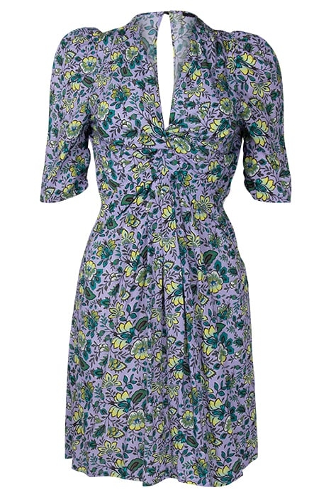 LILAC XL FLOWER PRINT DRAPED DRESS 2