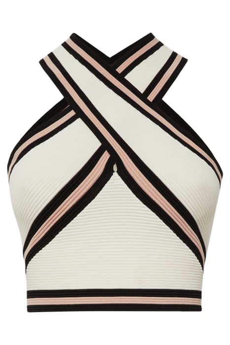 DARLA-HALTER TANK TOP CAMI IVORY 4