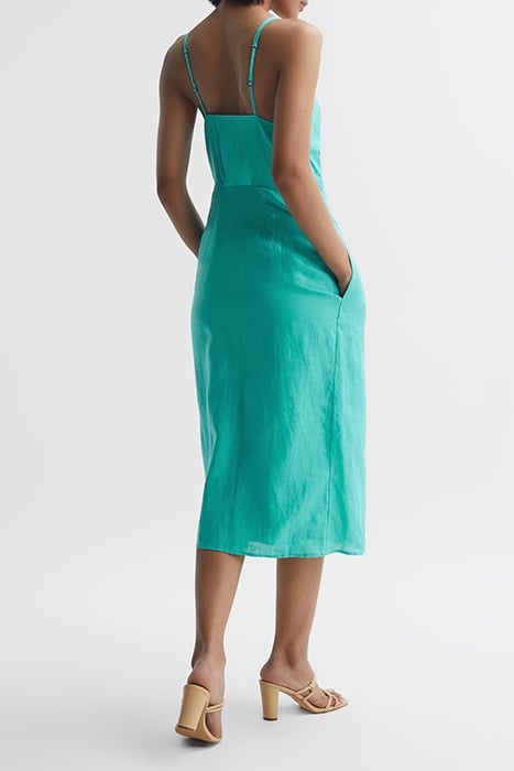 ESME-LINEN DRESS AQUA 2