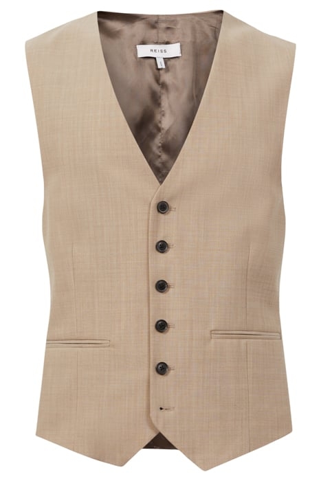 WISH-PLAIN WAISTCOAT OATMEAL 4
