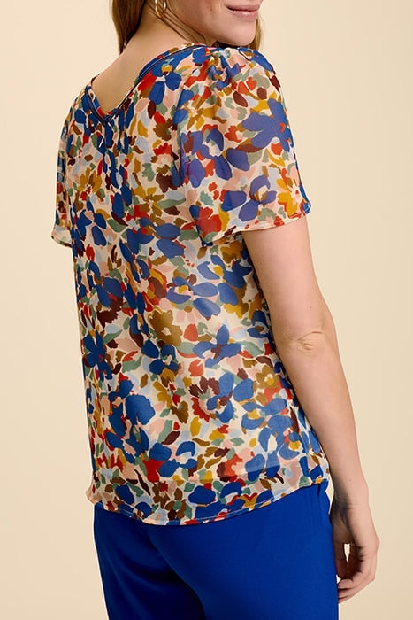 CANAY - SAPPHIRE TOP WITH MULTICOLORED FLOWER PRINT 2