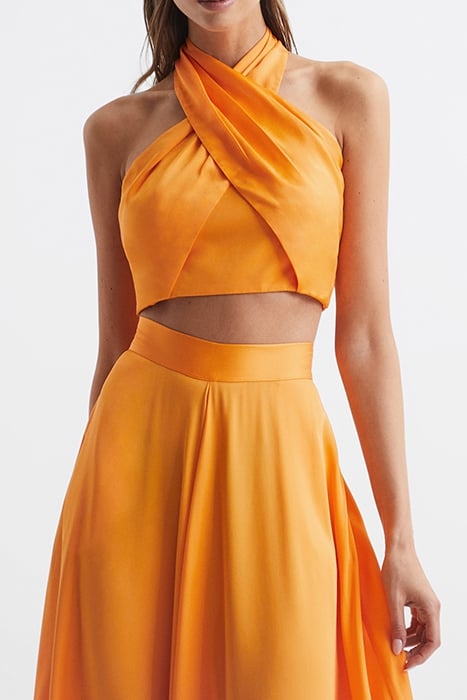 RUBY-HALTER TANK TOP CAMI ORANGE 1