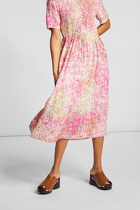 PRINTED MIDI DRESS PINK COSMOS 2
